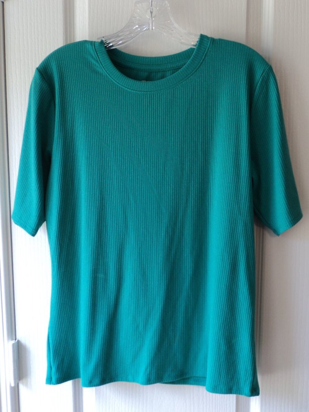 Women's Teal/Green Crew Neck SS Top